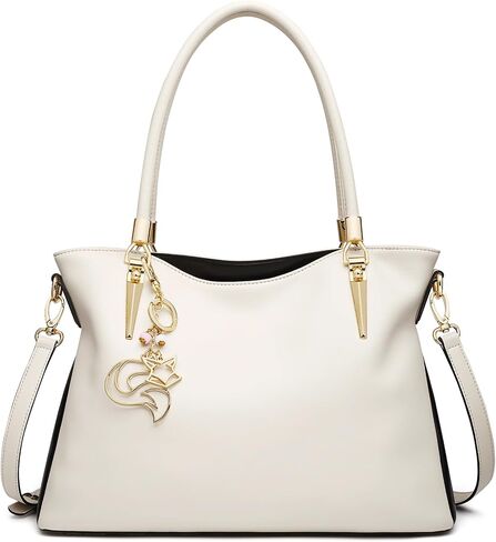 FOXLOVER Soft Genuine Leather Medium Purses for Women Tote Bag Handbags with Top-handles Shoulder Satchel Purse in Saudi Arabia