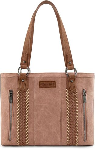 Wrangler Multi Pockets Tote Bag for Women Western Braided Shoulder Bag with Large Capacity for Everyday in Kuwait