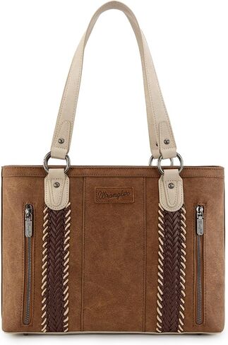 Wrangler Multi Pockets Tote Bag for Women Western Braided Shoulder Bag with Large Capacity for Everyday in Kuwait