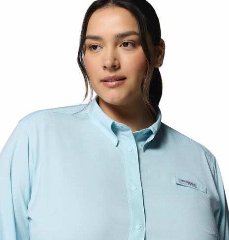 قميص صيد السمك نسائي بأكمام طويلة PFG Tamiami II من كولومبيا، خفيف بحري، مقاس X-Small in Kuwait