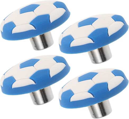 NUOBESTY 4pcs Cartoon Silicone Drawer Pull Handles Soccer Small Knobs Blue White for ’ Wardrobe Cabinet Door, Soft Anti-Collision Furniture Handles for ’s Room in Kuwait