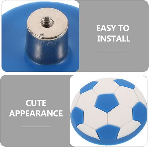 NUOBESTY 4pcs Cartoon Silicone Drawer Pull Handles Soccer Small Knobs Blue White for ’ Wardrobe Cabinet Door, Soft Anti-Collision Furniture Handles for ’s Room in Kuwait