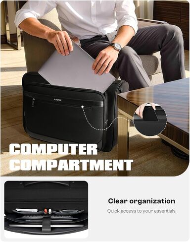 AUROTIER Rolling Garment Bags for Travel, Built-in Hanging Feature, Wheeled Business Suitcase with 17 Inch Laptop Compartment, Lockable Carry on Luggage for Men and Women with Wheels in Saudi Arabia