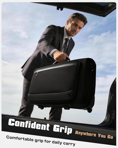 AUROTIER Rolling Garment Bags for Travel, Built-in Hanging Feature, Wheeled Business Suitcase with 17 Inch Laptop Compartment, Lockable Carry on Luggage for Men and Women with Wheels in Saudi Arabia