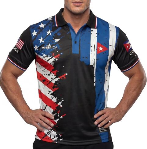 fox & fury World Heritage Nations Collared Soccer Jersey – USA Split Polo Collar Flag Shirt 2026 – Fans Cup Men Women Unisex in Saudi Arabia