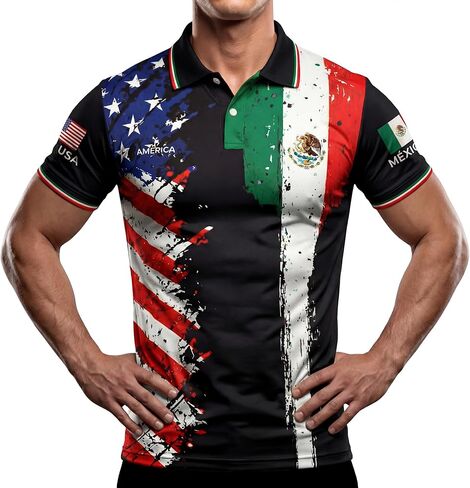 fox & fury World Heritage Nations Collared Soccer Jersey – USA Split Polo Collar Flag Shirt 2026 – Fans Cup Men Women Unisex in Saudi Arabia