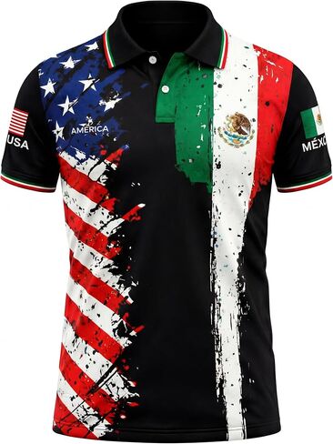 fox & fury World Heritage Nations Collared Soccer Jersey – USA Split Polo Collar Flag Shirt 2026 – Fans Cup Men Women Unisex in Saudi Arabia