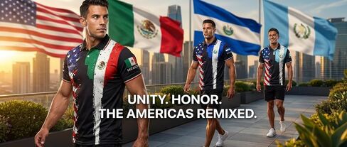 fox & fury World Heritage Nations Collared Soccer Jersey – USA Split Polo Collar Flag Shirt 2026 – Fans Cup Men Women Unisex in Saudi Arabia