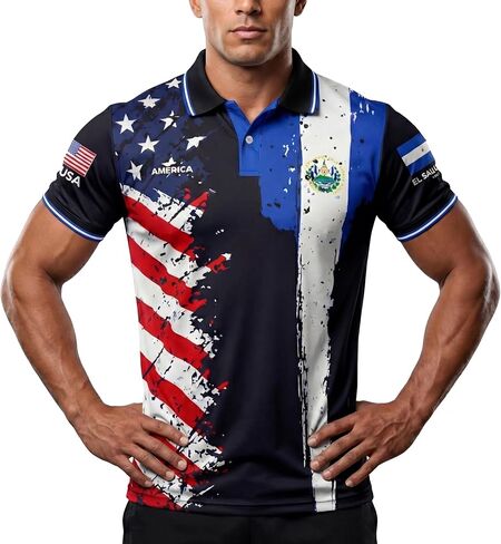 fox & fury World Heritage Nations Collared Soccer Jersey – USA Split Polo Collar Flag Shirt 2026 – Fans Cup Men Women Unisex in Saudi Arabia