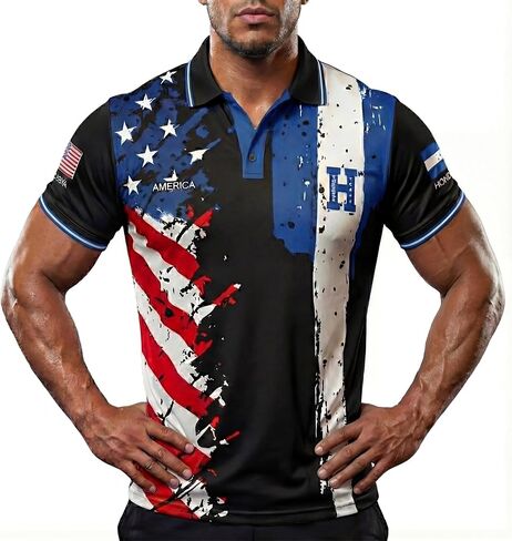 fox & fury World Heritage Nations Collared Soccer Jersey – USA Split Polo Collar Flag Shirt 2026 – Fans Cup Men Women Unisex in Saudi Arabia