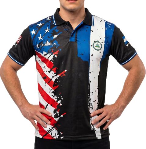 fox & fury World Heritage Nations Collared Soccer Jersey – USA Split Polo Collar Flag Shirt 2026 – Fans Cup Men Women Unisex in Saudi Arabia