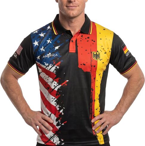 fox & fury World Heritage Nations Collared Soccer Jersey – USA Split Polo Collar Flag Shirt 2026 – Fans Cup Men Women Unisex in Saudi Arabia