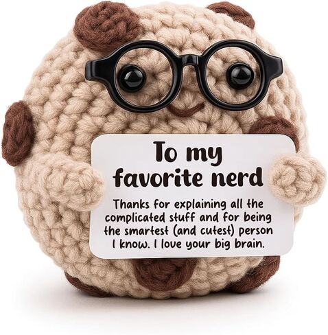Gift for Your Geek Boyfriend: Cool and Stylish Presents for Him, Tailored for Gamers, Programmers, and Engineers—“I Love Your Brilliant Mind" Fun and Romantic Crocheted Plushie in Saudi Arabia