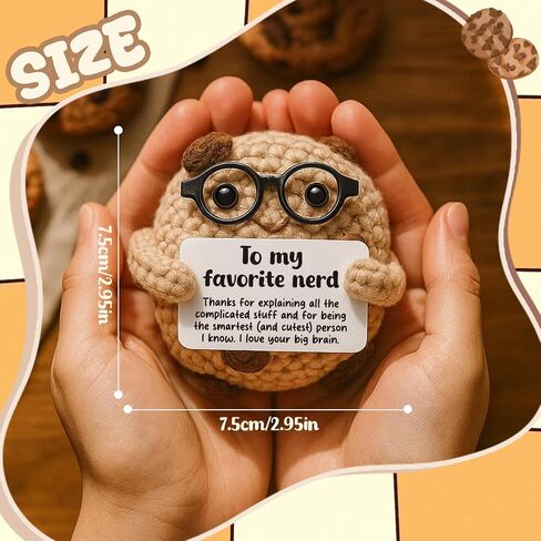 Gift for Your Geek Boyfriend: Cool and Stylish Presents for Him, Tailored for Gamers, Programmers, and Engineers—“I Love Your Brilliant Mind" Fun and Romantic Crocheted Plushie in Saudi Arabia