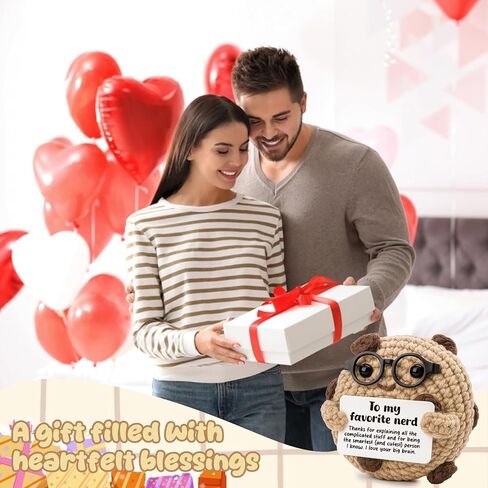 Gift for Your Geek Boyfriend: Cool and Stylish Presents for Him, Tailored for Gamers, Programmers, and Engineers—“I Love Your Brilliant Mind" Fun and Romantic Crocheted Plushie in Saudi Arabia