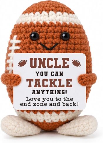 Positive Football Birthday Gifts for Men Coach Players Teen Boy, Get Well Soon Gifts for Football Fans Player Coach Dad Friend Brother Boyfriend, Thinking Of You Handmade Crochet Football's Lover Gift in Saudi Arabia