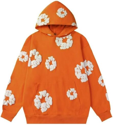 Y2K men's and women's bubble printed sports hoodies for couples, loose casual pullover, retro top in Saudi Arabia
