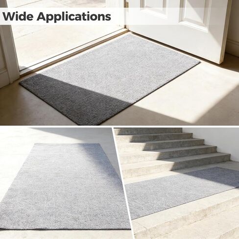Self-Adhesive Trimmable Carpet for Cat Scratch Couch Protection, 15.7 x 39.4 in Gray Soft Polyester, Sound Dampening and Anti-Slip Furniture Protector for Floors, Sofas, Stairs, DIY Mat in Kuwait