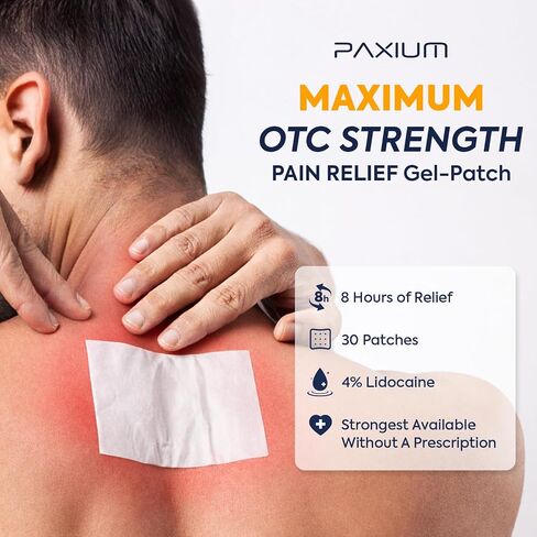 4% Lidocaine Patches Maximum Strength – Topical Pain Relief Patch for Back, Neck, Shoulders, Knees & Elbows – 30 Count in Kuwait