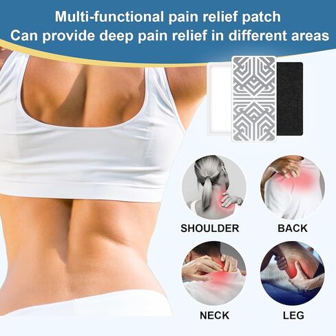 SKAYAH Pain Relief Patches 3.03" × 6.30", Reusable Pain Patches Includes 3 Adhesives, 1 Patch & 1 Carry Bag, Relief Muscle Soreness, Knee, Foot, Shoulder, Neck, Back Pain in Saudi Arabia