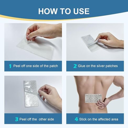 SKAYAH Pain Relief Patches 3.03" × 6.30", Reusable Pain Patches Includes 3 Adhesives, 1 Patch & 1 Carry Bag, Relief Muscle Soreness, Knee, Foot, Shoulder, Neck, Back Pain in Saudi Arabia