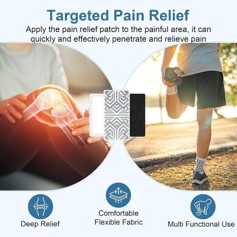 SKAYAH Pain Relief Patches 3.03" × 6.30", Reusable Pain Patches Includes 3 Adhesives, 1 Patch & 1 Carry Bag, Relief Muscle Soreness, Knee, Foot, Shoulder, Neck, Back Pain in Saudi Arabia