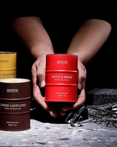 M&SENSE Coffee Cappucina Scented Candle 11.3oz | Christmas Soy Wax, 70 Hours Long Lasting Burning, Strong Coffee Aroma, Housewarming Appreciation Gift in Saudi Arabia