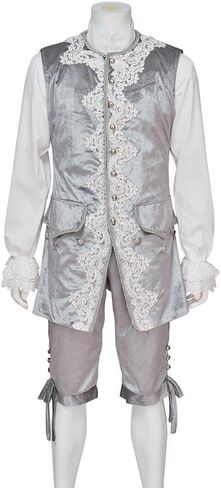 18th Century Medieval Men Victorian Rococo Baroque Elegant Suit | King Prince Court Suit, Luxurious Outfit，Halloween Wedding Costume,Men 1700s Costume in Saudi Arabia