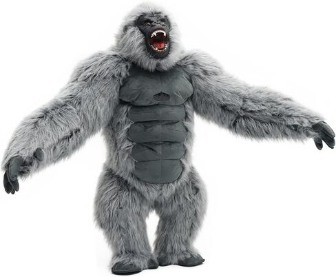 Inflatable Gorilla Costume for Adults, Blow Up King Kong Suit Independence Day Parade Mascot Halloween Ape in Kuwait