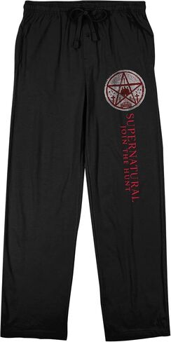 Supernatural Series Join the Hunt Men's Black Graphic Sleep Pants in Kuwait