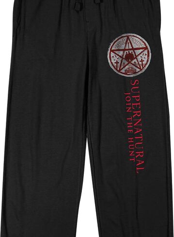 Supernatural Series Join the Hunt Men's Black Graphic Sleep Pants in Kuwait