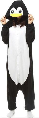 Penguin One Piece Unisex Sleepwear Adult Pajamas Cosplay Costumes Animal Hooded Jumpsuit in Saudi Arabia