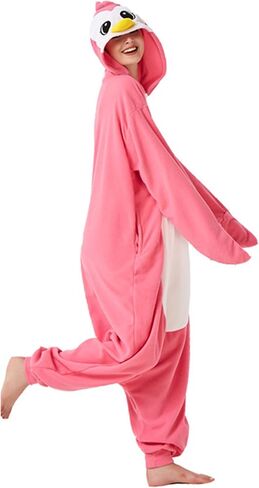Penguin One Piece Unisex Sleepwear Adult Pajamas Cosplay Costumes Animal Hooded Jumpsuit in Kuwait