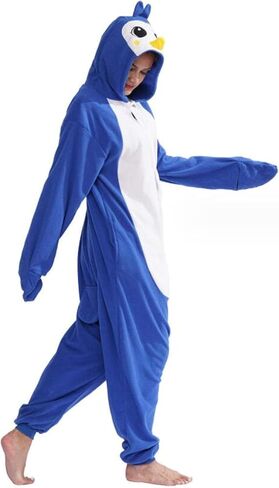 Penguin One Piece Unisex Sleepwear Adult Pajamas Cosplay Costumes Animal Hooded Jumpsuit in Kuwait