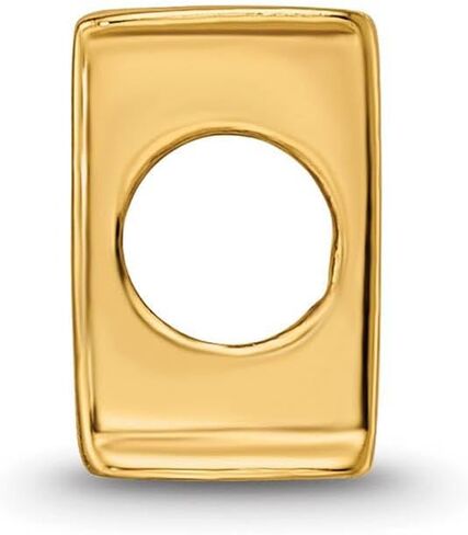 The Black Bow Letter I Bead Charm in 14k Yellow Gold Plated Sterling Silver in Kuwait