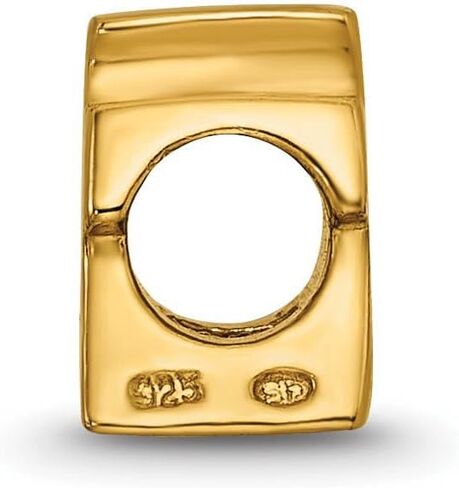 The Black Bow Letter A Bead Charm in 14k Yellow Gold Plated Sterling Silver in Kuwait