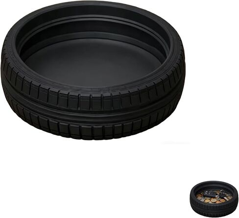 AGLOO Tire Shaped Key Bowl– 3D Printed Key Holder Bowl for Entryway Table, Coin Holder Candy Dish for Office Desk Home Car Decor, Unique Gift for Men (Fine) in Kuwait