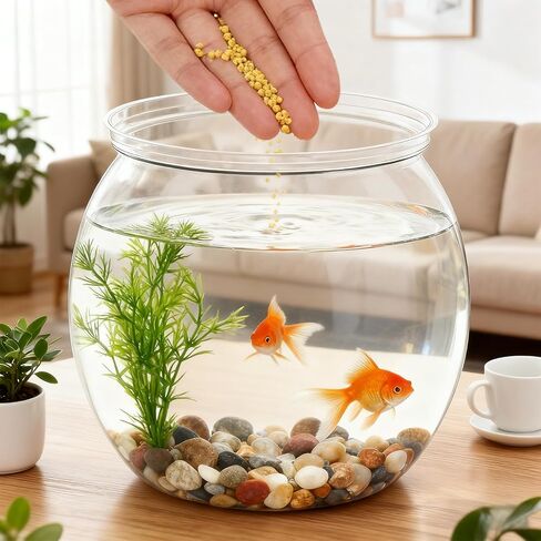 27 oz Mini Plastic Fish Bowl, Decorative Small Fishbowl, Clear Round Small Fishbowl Aquarium, Unbreakable Plastic Betta Fish Tank for Centerpiece Vases, Party Decorations and Home Decor in Saudi Arabia