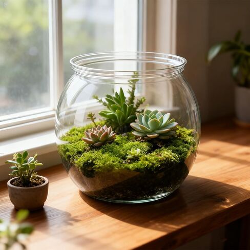 27 oz Mini Plastic Fish Bowl, Decorative Small Fishbowl, Clear Round Small Fishbowl Aquarium, Unbreakable Plastic Betta Fish Tank for Centerpiece Vases, Party Decorations and Home Decor in Saudi Arabia