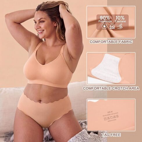 Unittype 100 Pcs Women Underwear Bulk Women Panties Pack 10 Colors 5 Sizes (S-XXL) Seamless No Show Underwear Bulk for Charity Donation Homeless Shelter Resale Multicolor in Kuwait
