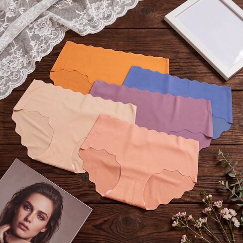 Unittype 100 Pcs Women Underwear Bulk Women Panties Pack 10 Colors 5 Sizes (S-XXL) Seamless No Show Underwear Bulk for Charity Donation Homeless Shelter Resale Multicolor in Kuwait