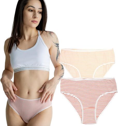 ORGANICKID Women's Organic Cotton Underwear Full Briefs Soft Breathable GOTs Certified Ladies Panties pack of 2 in Saudi Arabia