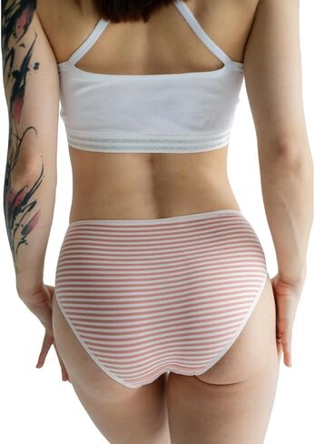 ORGANICKID Women's Organic Cotton Underwear Full Briefs Soft Breathable GOTs Certified Ladies Panties pack of 2 in Saudi Arabia