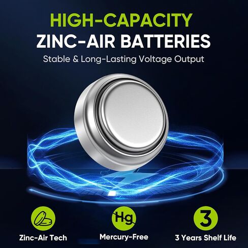 Hearing Aid Batteries Size 10, 90 Count, Mercury Free Zinc Air, 1.4V Long Lasting & Easy to Open in Saudi Arabia