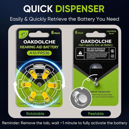 Hearing Aid Batteries Size 10, 90 Count, Mercury Free Zinc Air, 1.4V Long Lasting & Easy to Open in Saudi Arabia