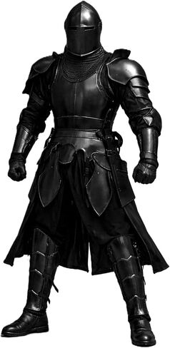 بدلة NauticalMart Black Barbuta Knight Armor - مقاس 18 من الصلب يمكن ارتداؤها في العصور الوسطى لإعادة تمثيل الهالوين بدلة سوداء لكامل الجسم Barbuta Armor Warrior إعادة تمثيل ودرع العرض in Kuwait