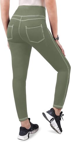 Butter Soft Leggings for Women,High Waisted Yoga Pants with Pockets,Tummy Control Squat Proof Workout Jeggings in Kuwait