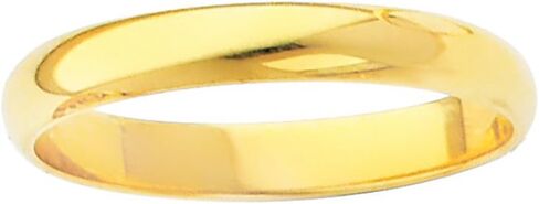 Solid 10k Yellow Gold Endless Classic Band Traditional 2mm Wedding Ring for Women in Saudi Arabia