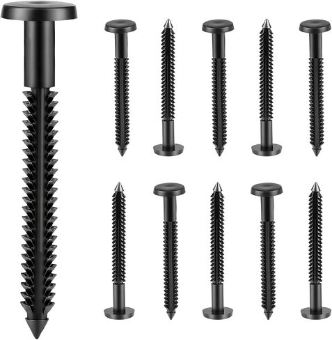 50-Pack 3 Inch Vinyl Shutter Fasteners, Black Window Shutter Pegs, Peg Lok Pin, Screws & Shutter Spikes Anchors for Exterior Wood, Aluminum & Vinyl Window Shutters in Saudi Arabia