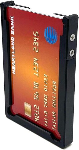 Slim Aluminum Minimalist Wallet for Men & Women - Front Pocket Card Holder Holds up to 6 Cards - No-Snag RFID Style Metal Wallet - Made in USA in Kuwait